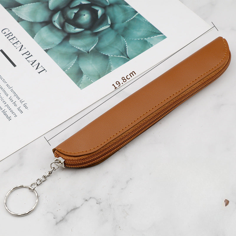 Wholesale Simple Zipper Pu Pen Case